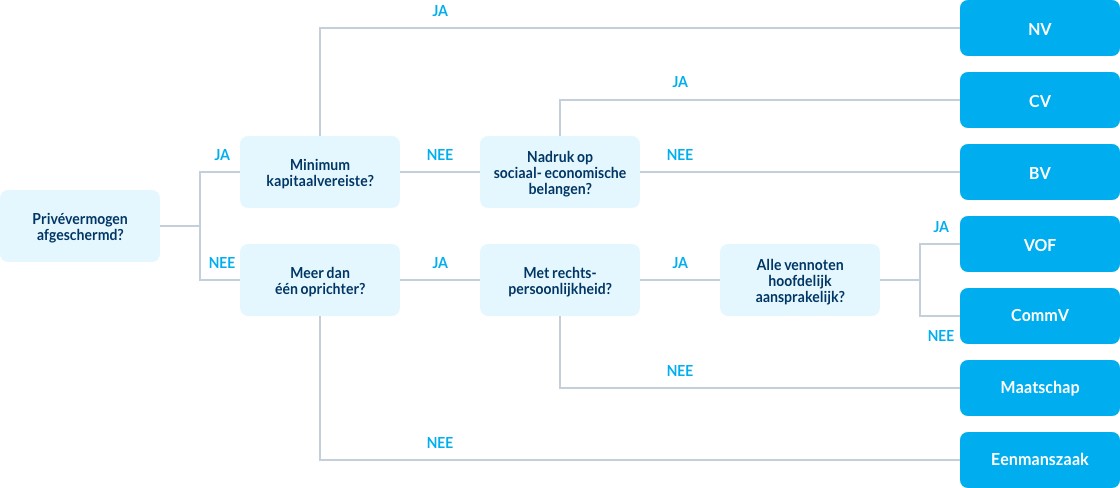 welke ondernemingsvorm kiezen infographic welke ondernemingsvorm kiezen infographic