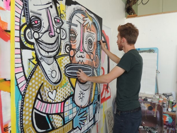 Zes kunstzinnige skins voor K'Ching Kbc, kching, street art, streetart, kunst, app, jongerenapp, jongeren, gepersonaliseerd, artiest, kunstenaar, graffiti, artist, thema, skin