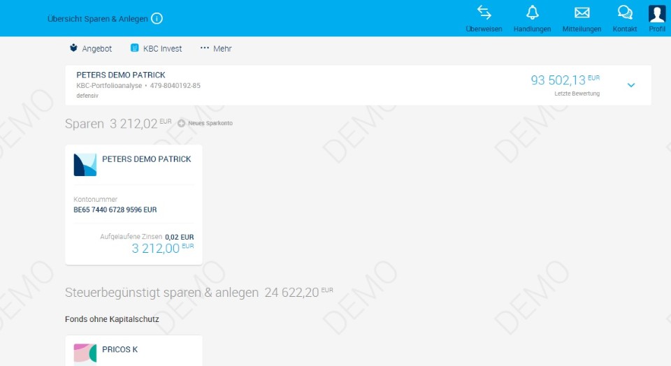 Übersicht sparen und anlegen