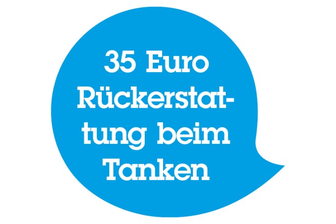 Bis zu 35 Euro Rückerstattung beim Tanken Vollkaskoversicherung für Ihren privaten Pkw