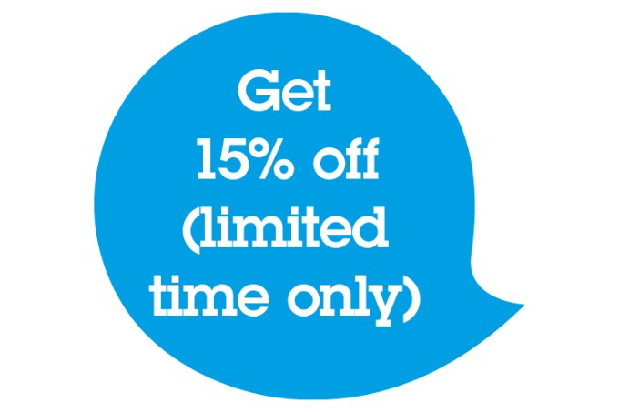 Get 15% off (limited time only) Get 15% off (limited time only)